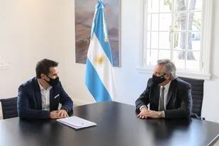Un encuentro entre el secretario de Energía, Darío Martínez, y el Presidente en Olivos