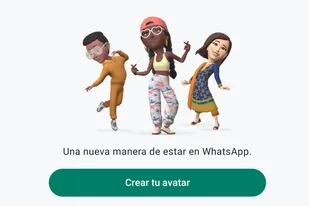 WhatsApp lanzó la posibilidad de crear avatares (Captura WhatsApp)