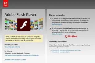 El sitio de descarga de Adobe Flash Player dejará de existir el 31 de diciembre de 2020 cuando la compañía deje de darle soporte al software