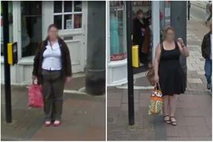 Leanne Cartwright fue capturada en el mismo lugar dos veces por las cámaras de Google View (Imagen: Kennedy News/Google Maps)