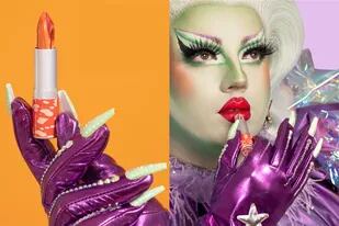 La drag queen Choriza May fue la elegida para promocionar el labial que lanzaron las marcas Chelsie Lane Cosmetics y Papa John's