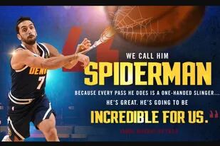 El cartel que hizo Denver Nuggets con Facundo Campazzo y el apodo de Spiderman
