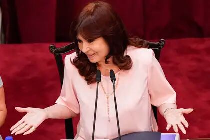 La vicepresidenta Cristina Kirchner, en la semana durante la Asamblea Legislativa