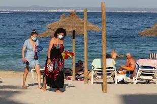 Turistas en una playa de Mallorca