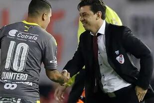 Marcelo Gallardo apuntó al colombiano Juan Fernando Quintero como una opción a Zelarrayán, cuyo pase está caído.