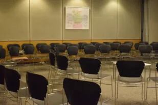 El salón donde se realizan las sesiones de psicoanálisis multifamiliar, en el Centro Ditem