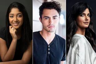Maitreyi Ramakrishnan, Darren Barnet y Poorna Jagannathan, protagonistas de la serie fenómeno de Netflix, Yo nunca
