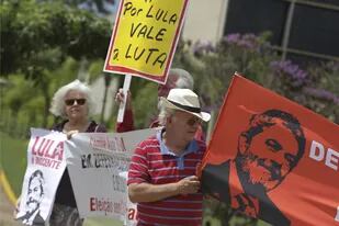 En Brasilia, ayer, una muestra de apoyo a Lula
