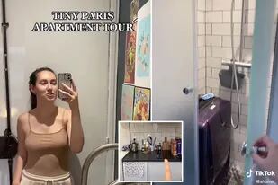 Una joven estadounidense se mudó a París y muestra cómo vive en su departamento de menos de 10 metros cuadrados