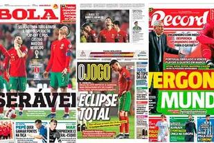 Los medios deportivos de Portugal castigaron duramente a su seleccionado
