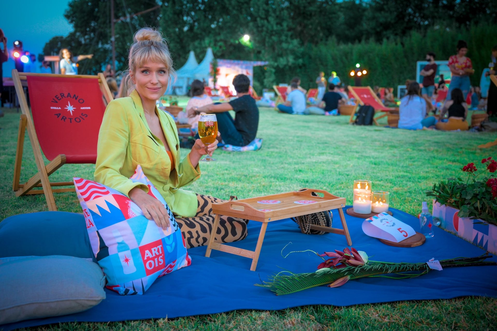 Brenda Gandini estuvo en el picnic de Stella Artois