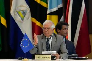 Josep Borrell, Alto Representante de la Unión Europea para Asuntos Exteriores y Política de Seguridad, habla durante una reunión de cancilleres de Centroamérica y el Caribe para discutir los efectos de la guerra en Ucrania en la región (Archivo)