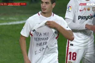 El jugador argentino recordado en el partido que Sevilla le ganó a Barcelona por 2-0