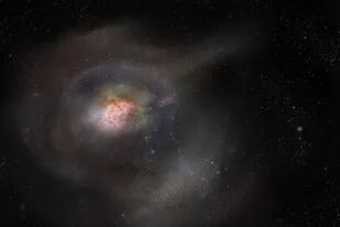 25/04/2022 Los científicos descubrieron que las galaxias posteriores al estallido estelar condensan su gas en lugar de expulsarlo, POLITICA INVESTIGACIÓN Y TECNOLOGÍA ALMA (ESO/NAOJ/NRAO)/S. DAGNELLO (NRAO/AUI/NSF)