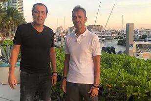 Los hermanos Sergio y Fernando Batista se encontraron en Miami
