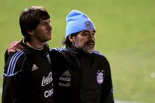 Diego Maradona y Lionel Messi, Mundial de Sudáfrica 2010