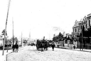 La Calle Larga, en 1904, en Barracas
