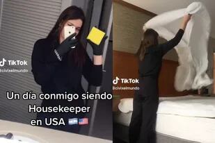 Civi compartió cómo es su día a día mientras es housekeeper en Estados Unidos