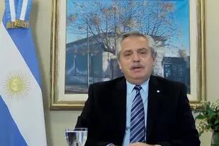 El presidente Alberto Fernández en el lanzamiento de la ampliación del Programa Ahora 12