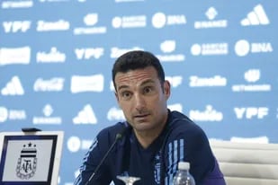 Lionel Scaloni durante la conferencia de prensa de la selección argentina antes del amistoso contra Panamá