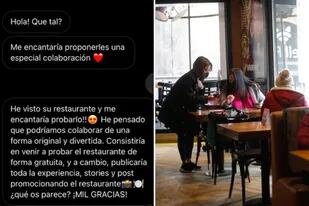 En plena crisis por el Covid-19, la propuesta de canje de una influencer a un restaurante se volvió viral