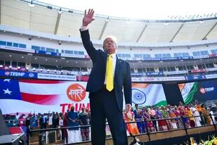 El presidente de Estados Unidos, Donald Trump, en una visita de Estado a India