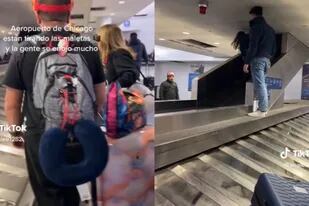 La pasajera evidenció el trato que le dieron a las valijas en el aeropuerto de Chicago