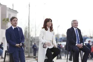 Axel Kicillof, Cristina Kirchner y Alberto Fernández
