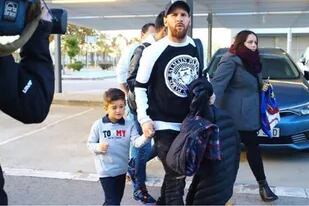 Messi viajó desde Barcelona para presenciar la gran final