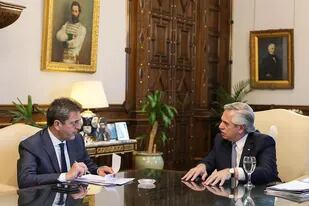 El ministro de Economía, Sergio Massa, y el presidente Alberto Fernández