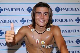 Luka Romero, durante los chequeos médicos con Lazio, para jugar desde la próxima temporada en la Liga de Italia