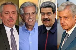Alberto Fernández, Tabaré Vázquez, Nicolás Maduro y Andrés Manuel López Obrador