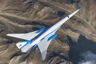 Render del que podría ser el nuevo jet supersónico presidencial de Estados Unidos
