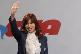 Cristina Kirchner en el acto de la CTA, en Avellaneda