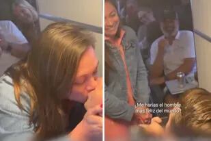 Un hombre encontró la manera perfecta de pedir matrimonio a bordo de un avión, pero no fue del agrado de todos