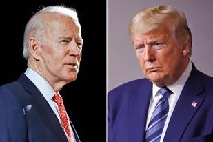 El candidato demócrata Joe Biden, y el presidente Donald Trump