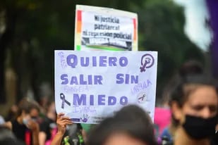 Manifestación de Ni Una Menos por el femicidio de Ivana Módica, en Córdoba, en febrero