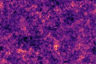 Este es el mapa más detallado de la distribución de materia oscura en el universo. Las zonas brillantes representan los puntos de mayor concentración, que es donde se forman las galaxias.