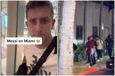 Fue a buscar a Messi a la puerta del hotel en Miami y se llevó una sorpresa
