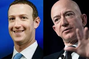 Mark Zuckerberg, fundador de Facebook, y Jeff Bezos, de Amazon