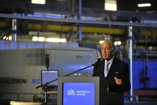 Daniel Funes de Rioja, presidente de la UIA, durante su discurso por el Día de la Industria