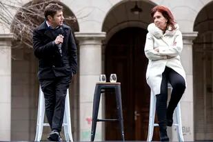 La vicepresidenta Cristina Fernández de Kirchner y Axel Kicillof