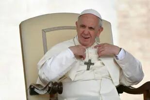 El Papa, hoy, durante la audiencia general de los miércoles