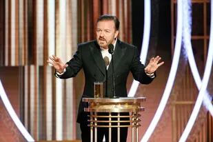 Ricky Gervais en una de sus recordadas apariciones como anfitrión de los Globo de Oro
