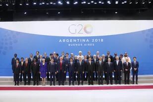 La clásica foto de los presidentes en la reunión del G20 en Buenos Aires, en 2018