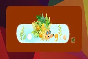 Google celebró la llegada del solsticio de verano en el hemisferio sur con un doodle que intervino su logo