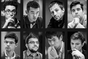 Los ocho candidatos a la gran final con Carlsen