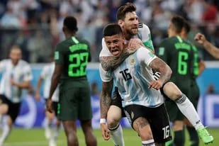 El grito a flor de piel de Marcos Rojo ante Nigeria; Lionel Messi se sube a la euforia en el gol que le dio el pase a la segunda fase del mundial Rusia 2018