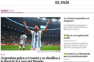 La portada del diario El País