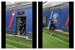 El detalle "cabulero" de Lionel Messi en el entrenamiento del PSG